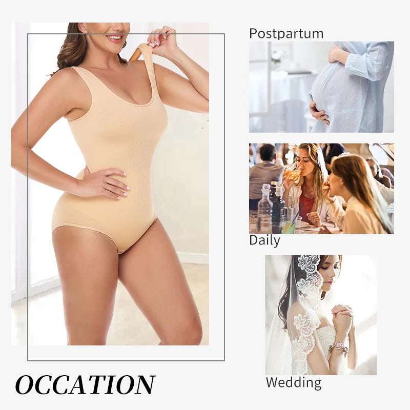 Tummy Control Shapewear Bodysuit – Invisible Slimming Underwear for Daily Wear