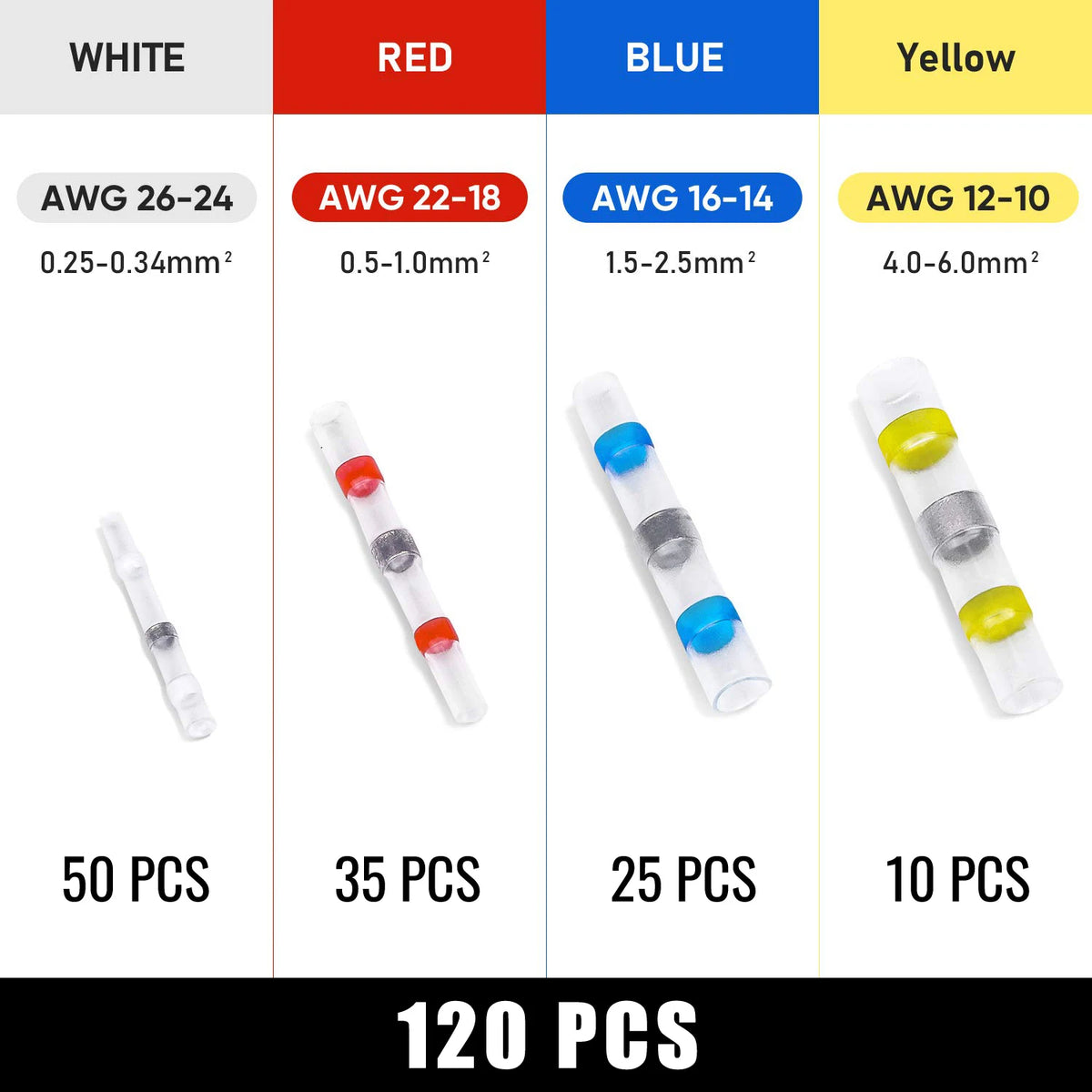 Solder Seal Wire Connectors – Waterproof Heat Shrink Terminals for Electrical Repair