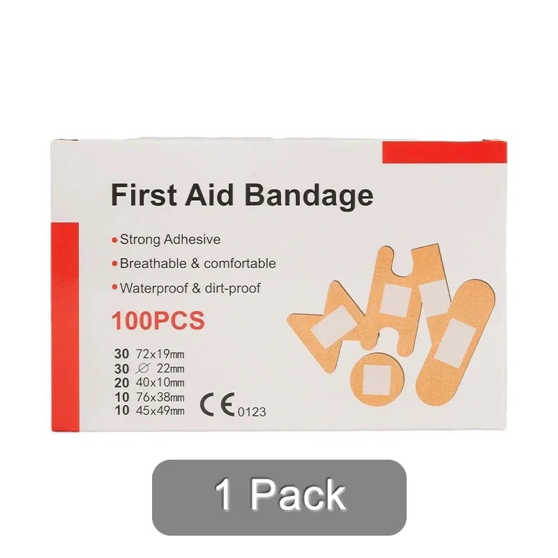 Waterproof Adhesive Bandages – Multi-Size Sterile Plasters for First Aid Kits