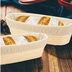 Oval Rattan Proofing Basket – Handmade Dough Rising Bowl for Sourdough Baking