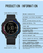 Digital Sports Watch – Waterproof Large Display for Outdoor Athletics