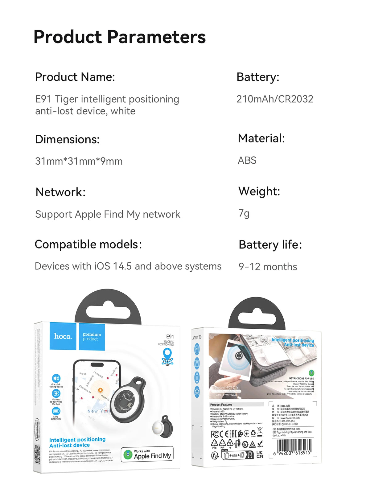 Bluetooth GPS Smart Tracker – Anti-Lost Positioning for Pets Keys and Wallets