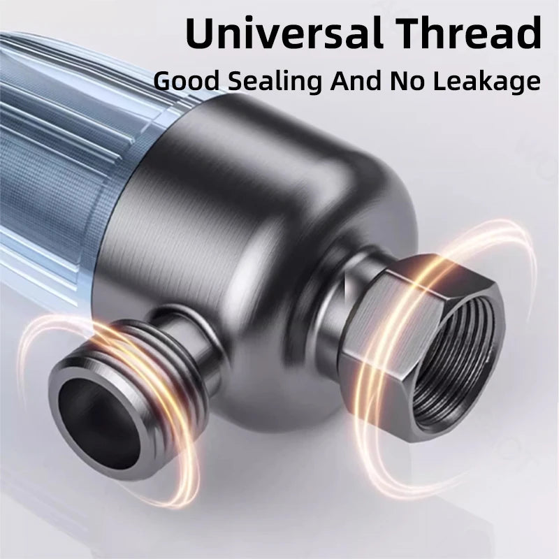 Stainless Steel Water Filter – Detachable Brass Prefilter for Bathroom Plumbing
