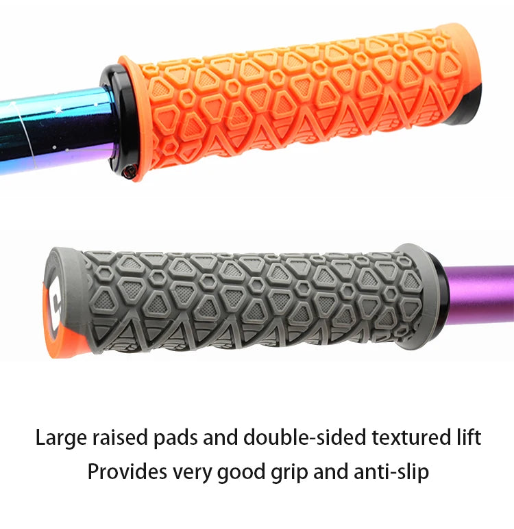 Silicone MTB Lock-On Grips – Anti-Slip Shock Absorbing Handles for Downhill