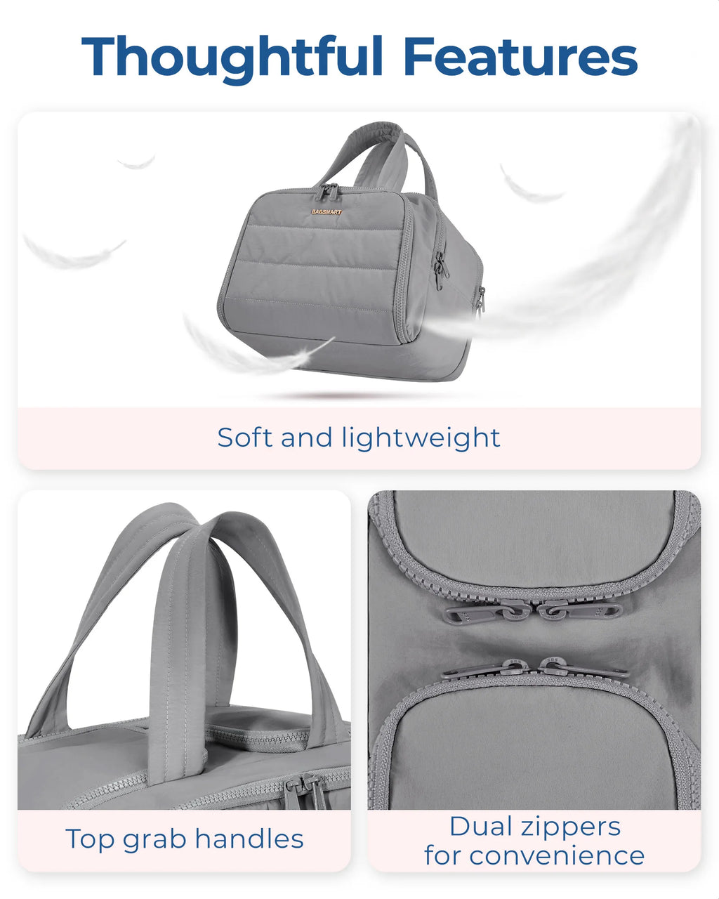 Large Capacity Cosmetic Bag – Wide-Open Makeup Organizer for Travel