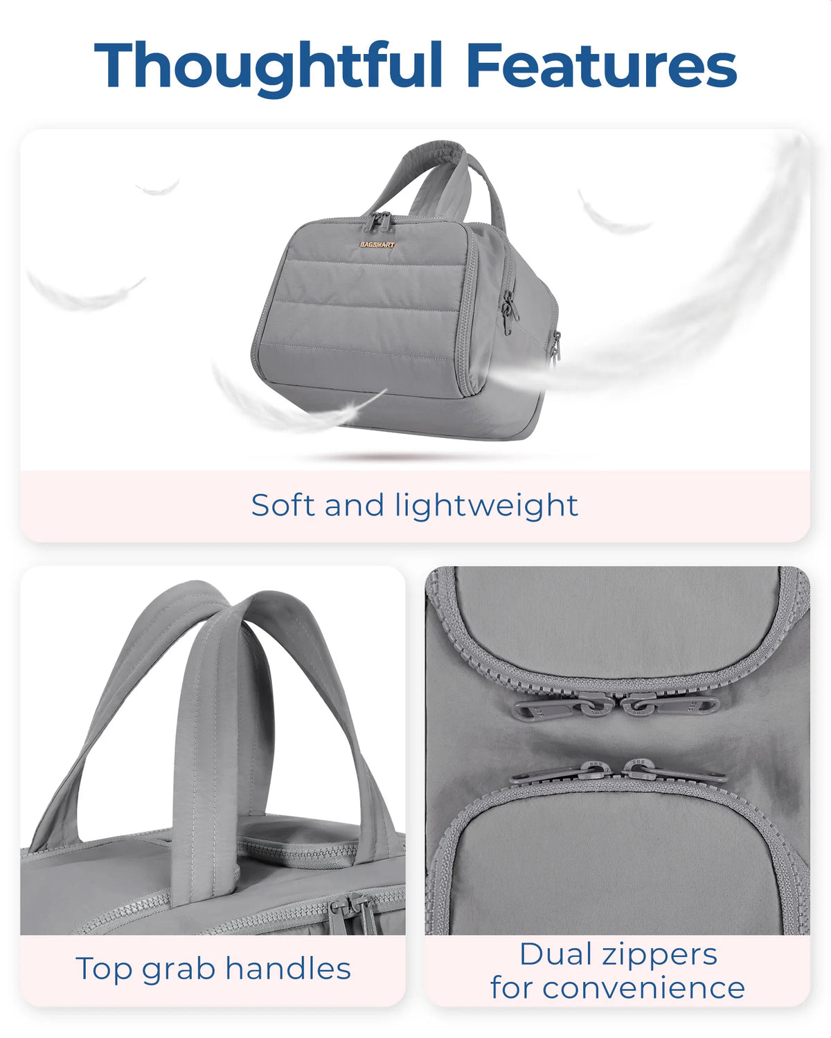 Large Capacity Cosmetic Bag – Wide-Open Makeup Organizer for Travel