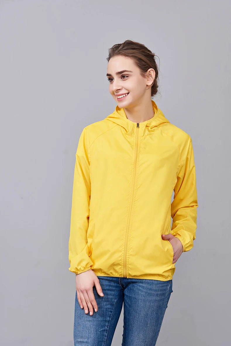 Waterproof Hiking Jacket – Unisex Quick Dry Windbreaker for Outdoor Trekking