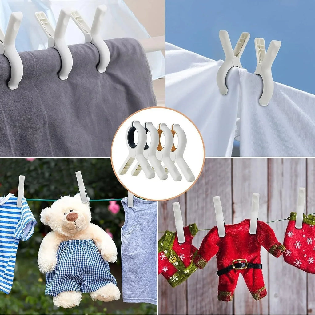 Heavy Duty Plastic Clothes Pins – Anti-Rust Spring Clips for Laundry and Beach