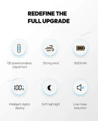 Portable Handheld USB Fan – Rechargeable Stepless Speed Desktop Cooling Fan