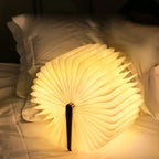 Wooden Book Lamp – Folding RGB LED Night Light for Bedroom Decor Kids Gift