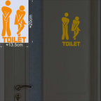 Luminous Toilet Wall Sticker – Glow in the Dark Cartoon Sign for Bathroom Decor