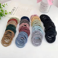 Nylon Elastic Hair Bands – 3.5CM Soft Ponytail Scrunchies for Daily Styling