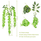 Silk Wisteria Hanging Vines – 110cm Artificial Flower Garland for Wedding Decor