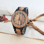 Vintage Wooden Wristwatch – Personalized Leather Strap for Birthday Gift