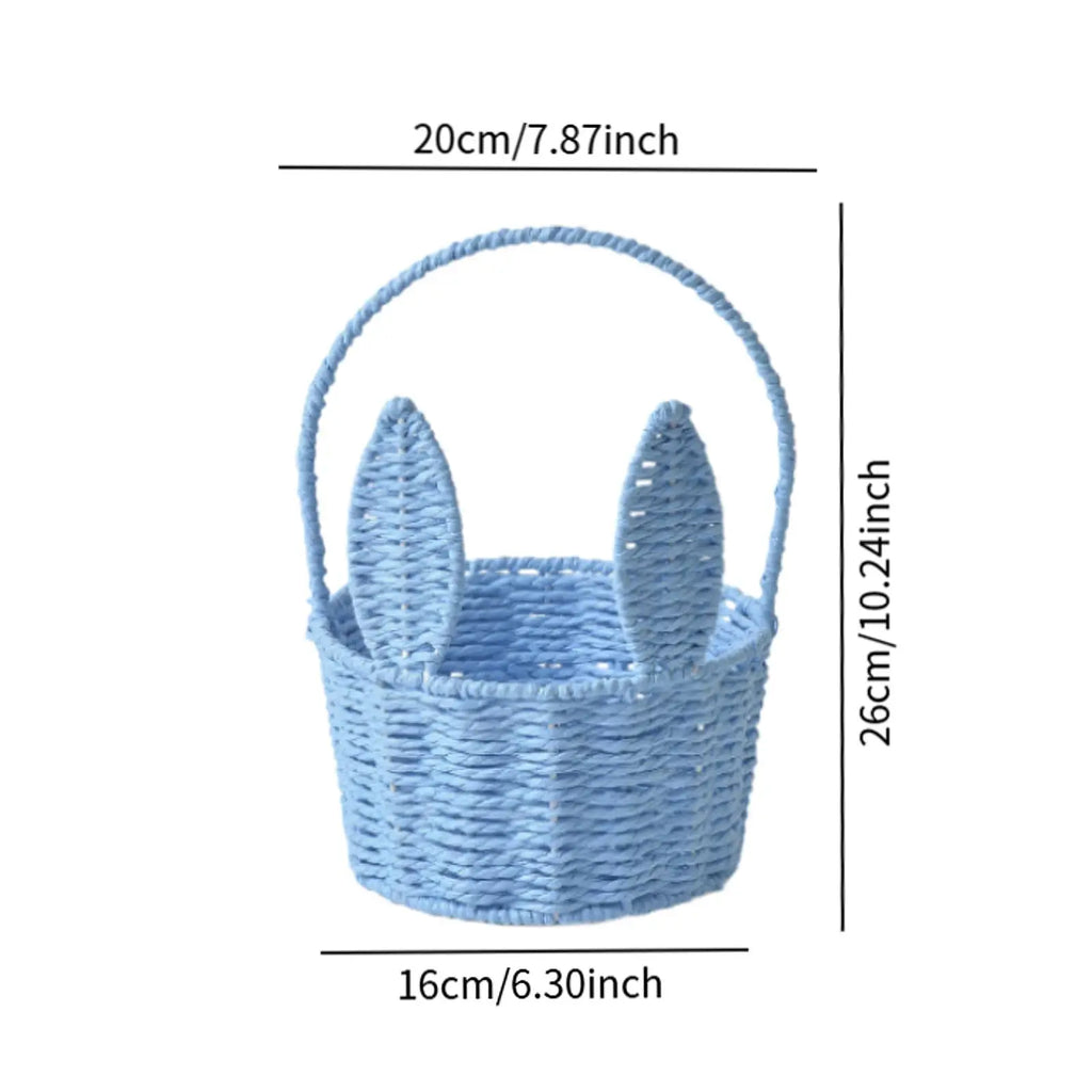 Miniature Easter Bunny Basket – Reusable Decorative Storage for Holiday Decor