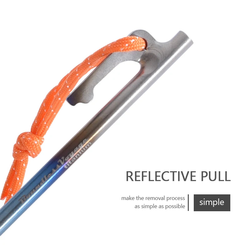 Titanium Camping Tent Stakes – Heavy Duty Metal Pegs for Outdoor Hiking