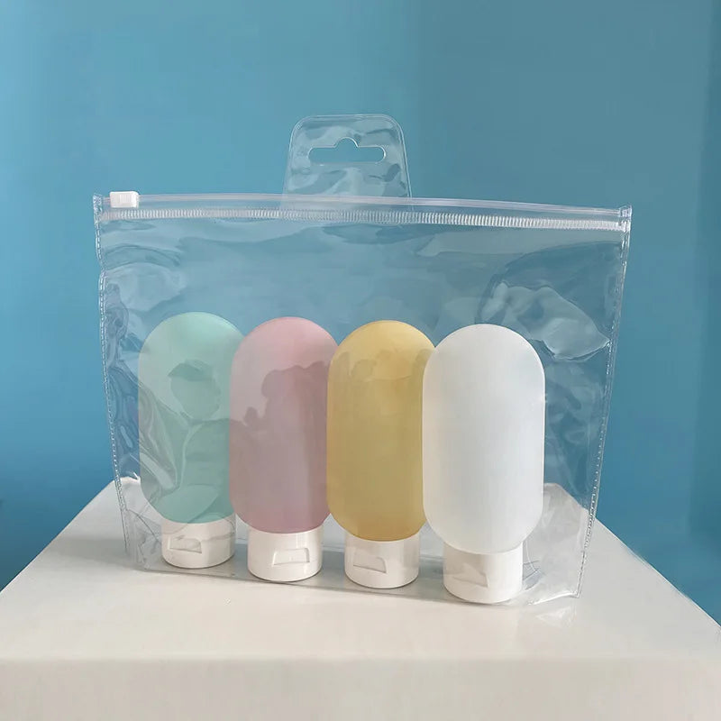 Refillable Silicone Travel Bottles – 60ml Squeeze Containers for Toiletries