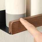 Corner Bathroom Shelf – Solid Wood Wall Mounted Organizer for Shower Storage