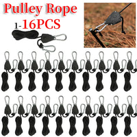 Camping Tent Rope Tensioners – Adjustable Ratchet Pulley for Awning Setup