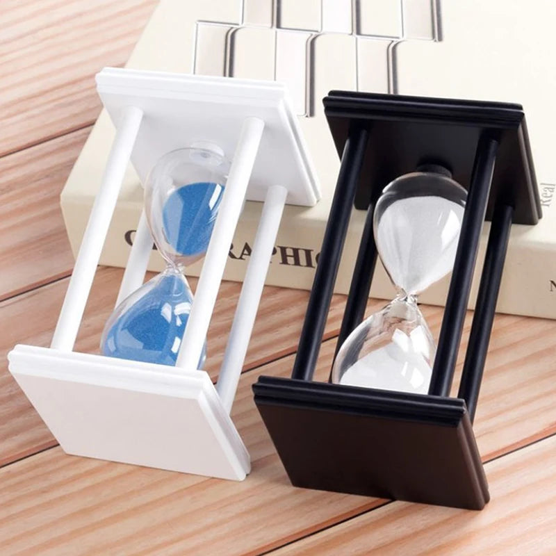Wooden Sandglass Timer – 30 Minute Hourglass for Home Office Decor