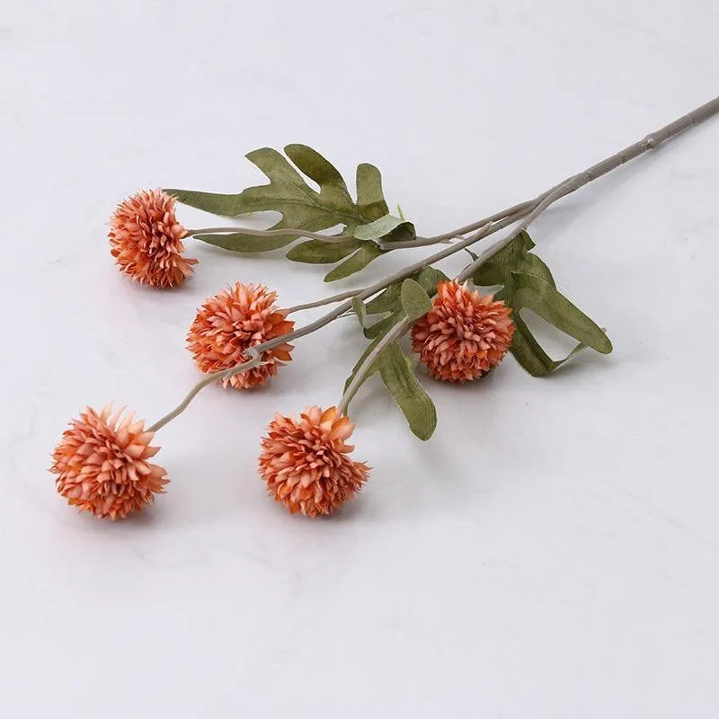 Silk Dandelion Flower Bouquet – Artificial Floral Decor for Wedding Home