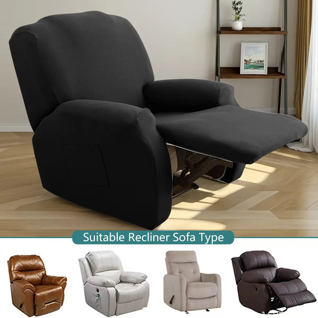 Printed Elastic Recliner Cover – Stretch Slipcover for Living Room Furniture