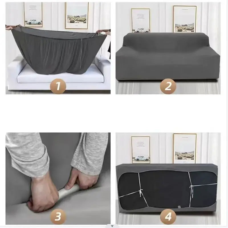 Elastic Spandex Sofa Cover – Stretch Slipcover for Living Room Furniture