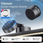 Magnetic Vacuum Phone Mount – Retractable Suction Holder for Car and Gym