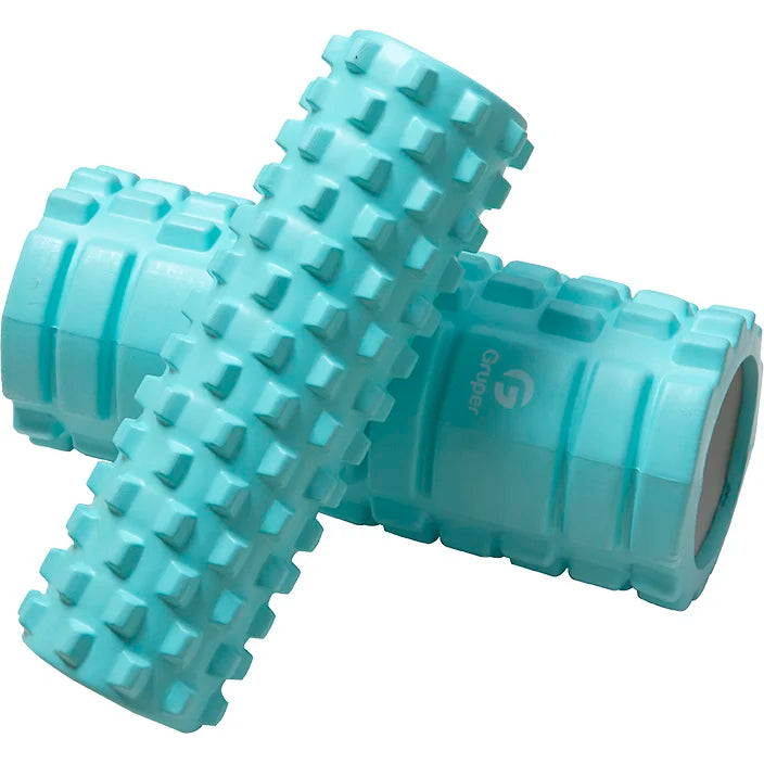 33cm Foam Yoga Massage Roller – Textured Grid Muscle Recovery for Gym Training