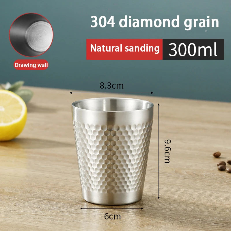 Stainless Steel Diamond Hammer Cup – Insulated Outdoor Camping Drinkware