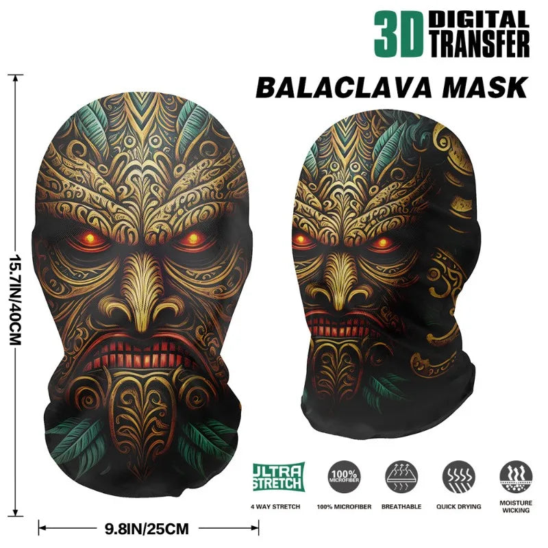 Full Face Skull Animal Mask – Breathable Mesh Headgear for Halloween Cosplay