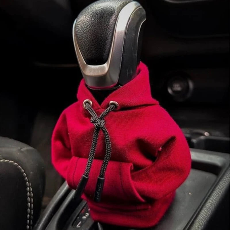 Car Gear Shift Hoodie Cover – Plush Interior Decor for Manual Automatic Cars