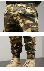 Mens Cotton Camouflage Cargo Pants – Outdoor Trousers for Hiking Workwear