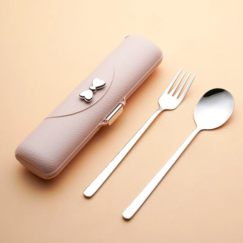 Stainless Steel Cutlery Set – Portable Flatware for Camping and Picnics