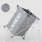 Foldable Grid Laundry Basket – Waterproof Storage for Clothes and Toys