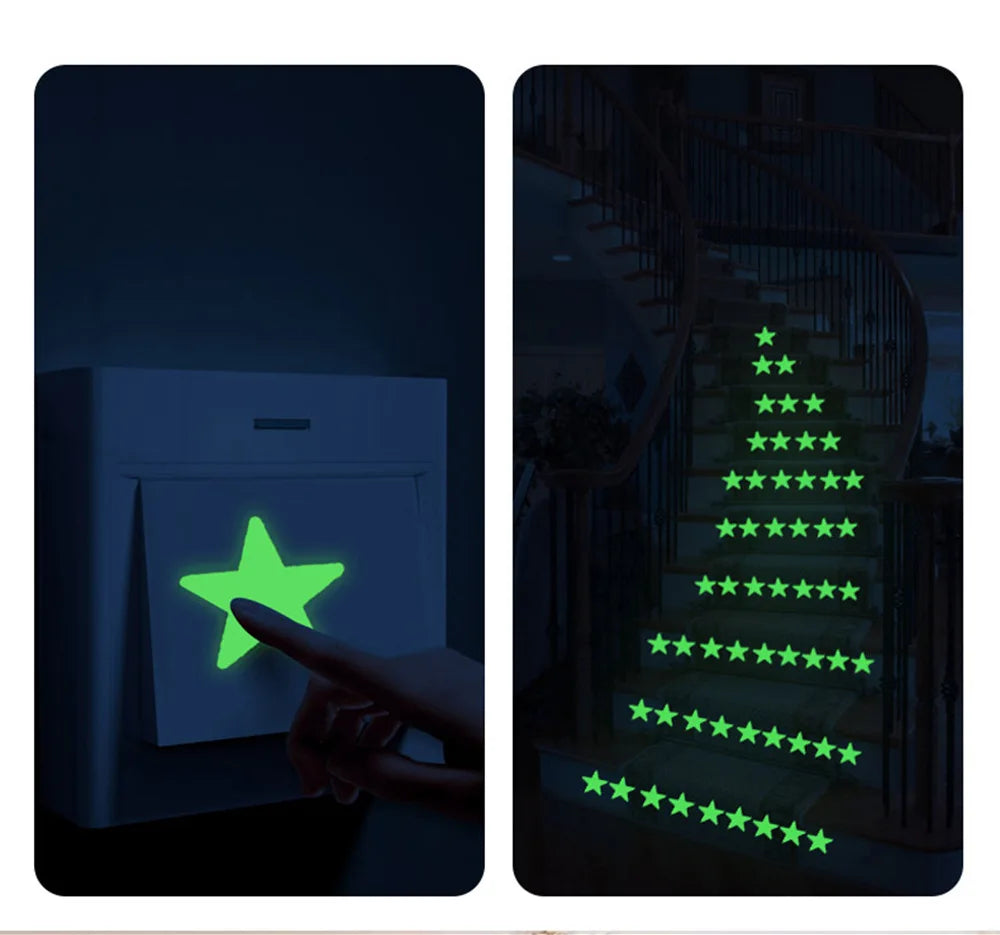 Glow in the Dark Wall Decals – Luminous Dots and Stars for Kids Bedroom Decor