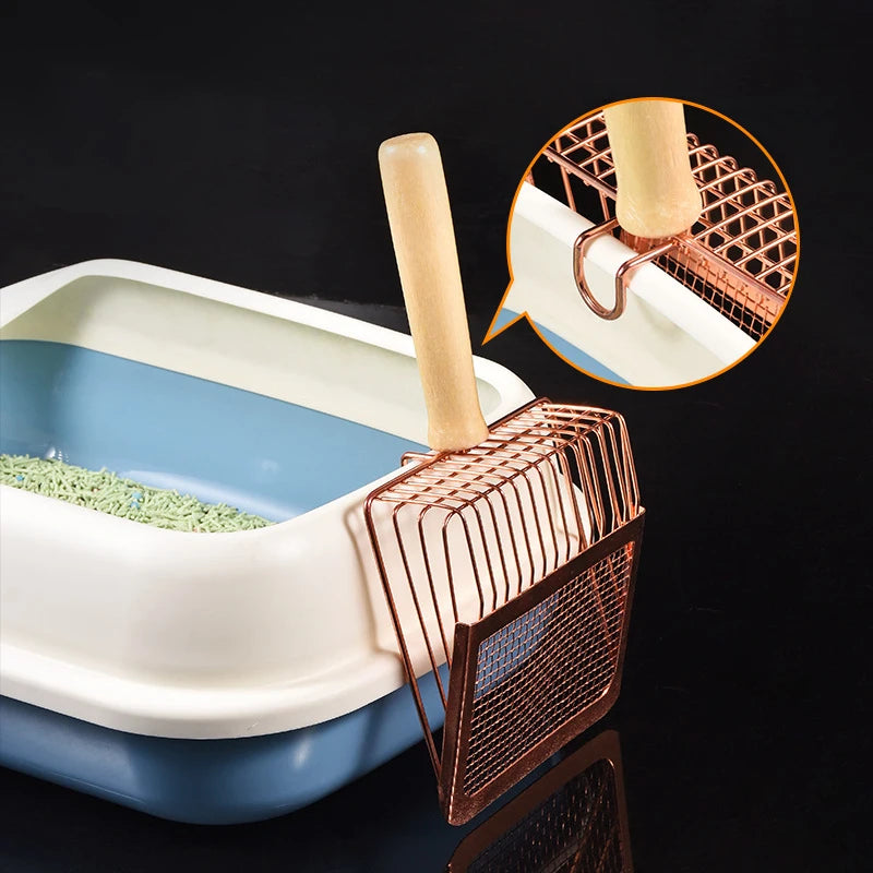 Stainless Steel Cat Litter Scoop – Durable Mesh Sifter for Pet Cleaning