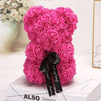 Artificial Rose Flower Bear – Romantic Gift for Valentine's Day and Birthday
