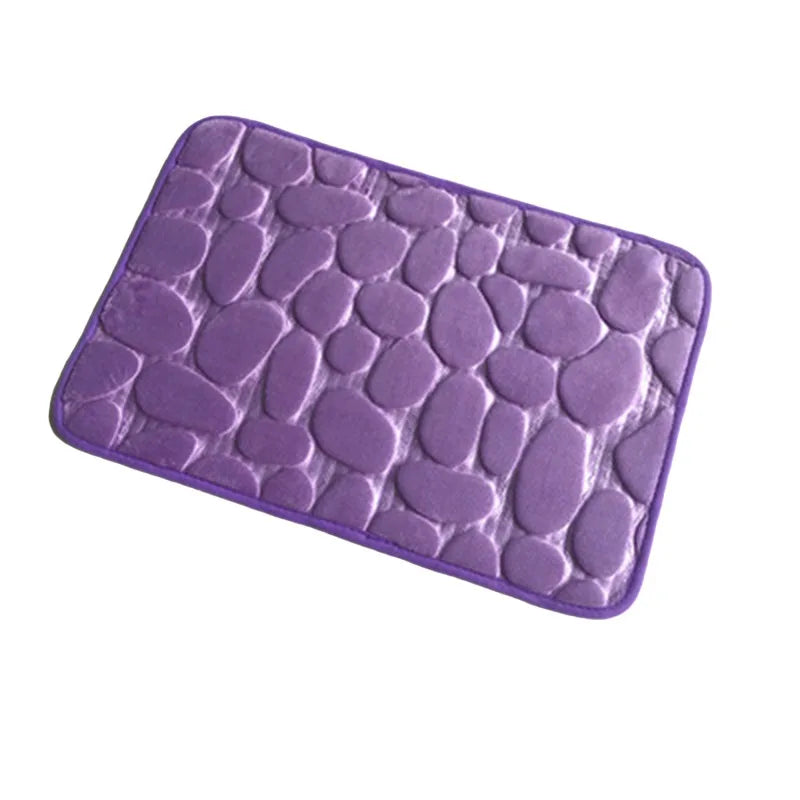U-Shaped Memory Foam Bath Mat – Absorbent Non-Slip Rug for Bathroom Toilet