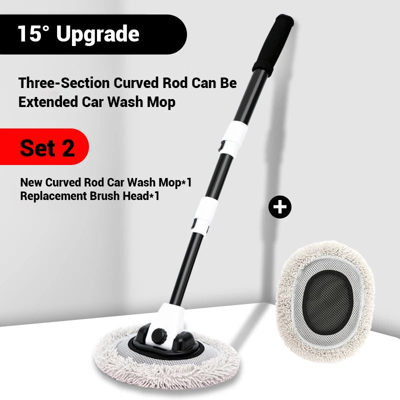 Telescoping Car Wash Brush – Soft Chenille Mop for Auto Detailing