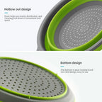 Collapsible Silicone Colander – Foldable Strainer for Kitchen Food Washing