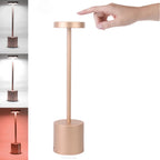 Rechargeable Table Lamp – Stepless Dimming Touch Light for Bedside Decor
