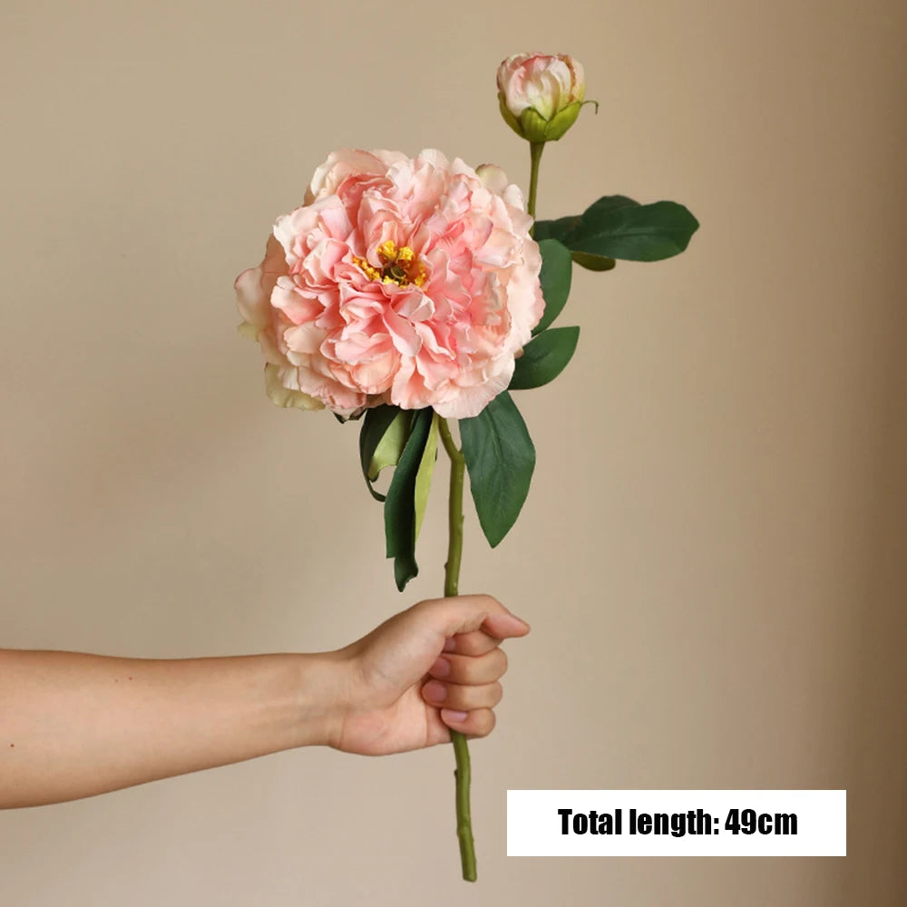 Large Silk Peony Bouquet – Realistic Artificial Flowers for Home Wedding Decor