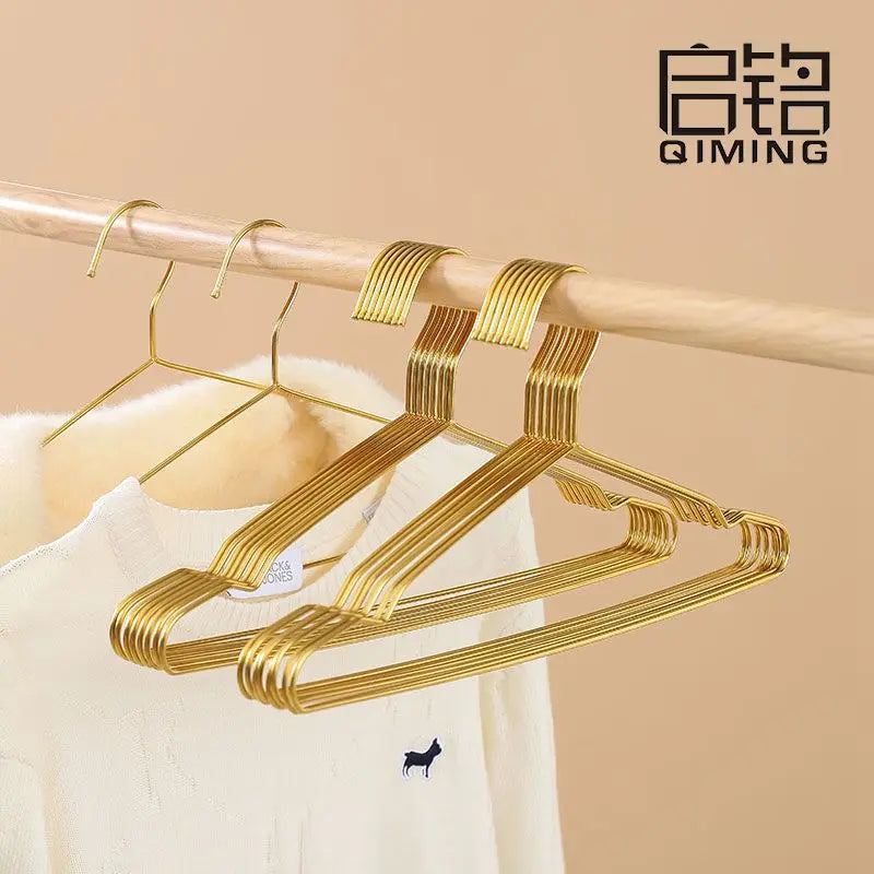 Gold Stainless Steel Coat Hangers – Durable Metal Closet Organizers for Home