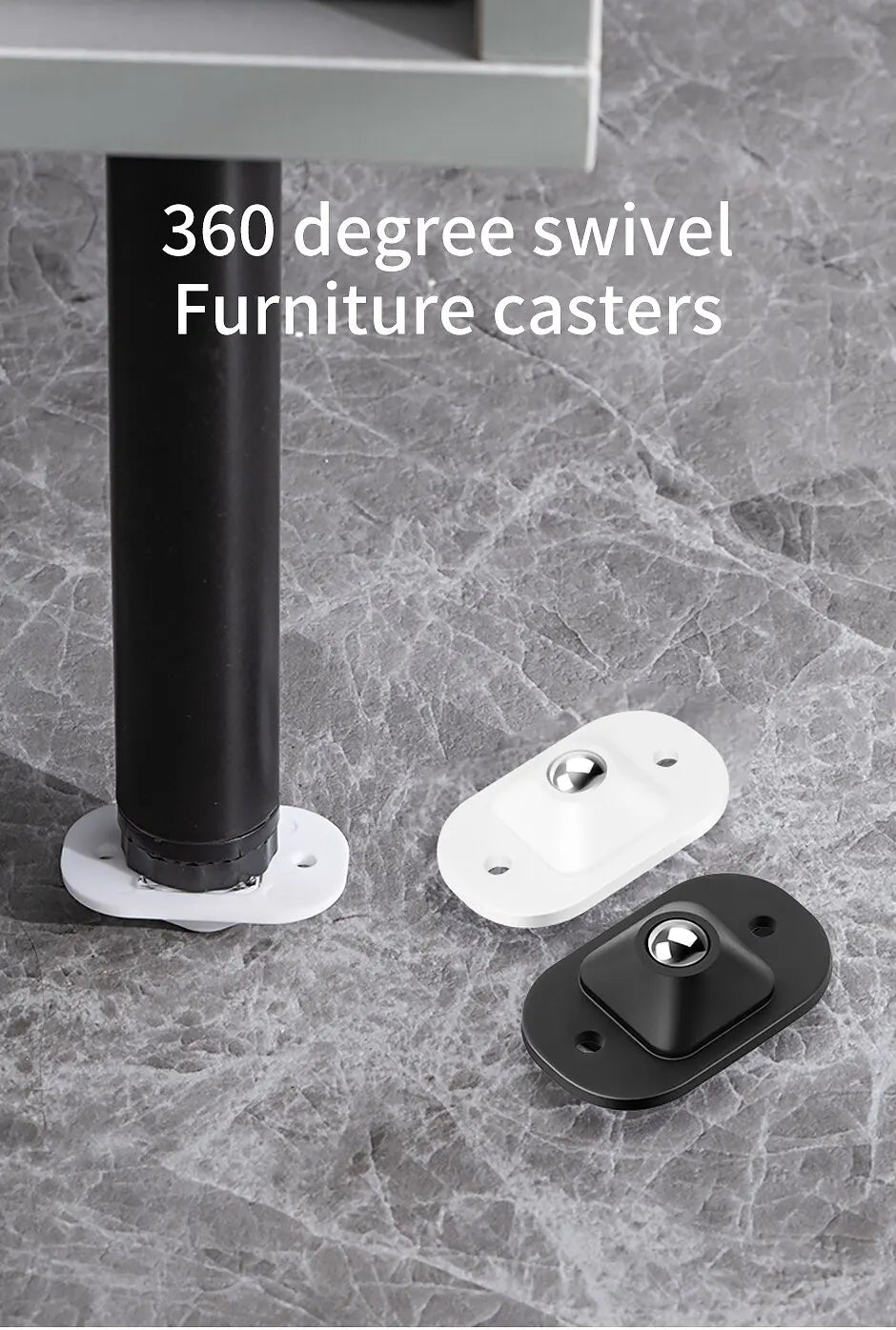 Mini Stainless Steel Swivel Wheels – 360 Degree Adhesive Casters for Furniture