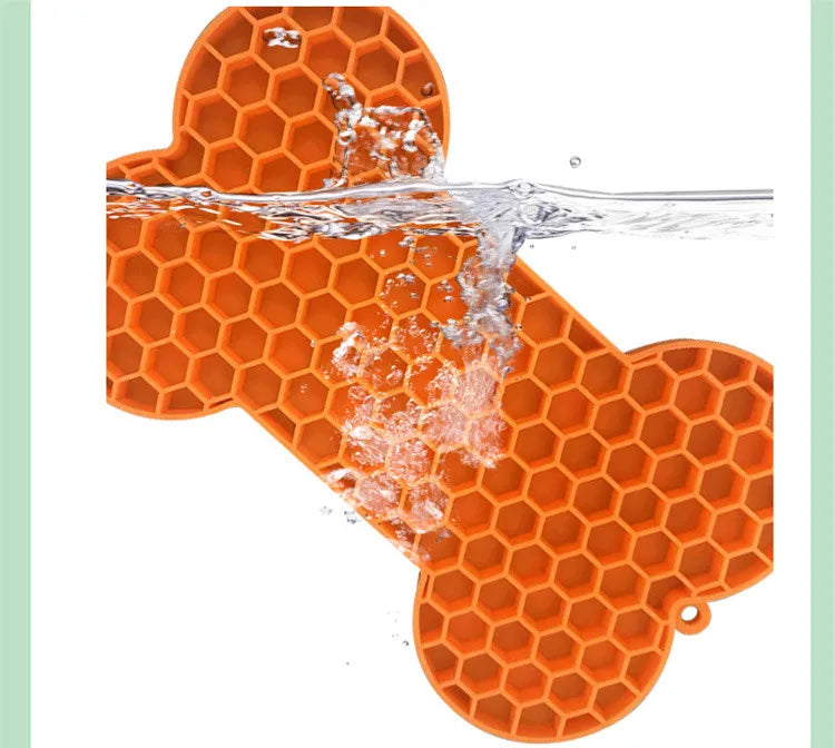 Silicone Slow Feeder Mat – Anti-Choking Pet Licking Bowl for Bath and Grooming