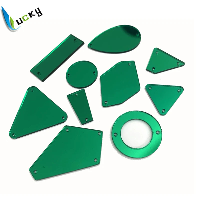 Acrylic Mirror Flat Back Beads – Sew-On Rhinestones for Clothing Embellishment