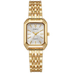 Women's Square Quartz Watch – Stainless Steel Strap for Elegant Fashion