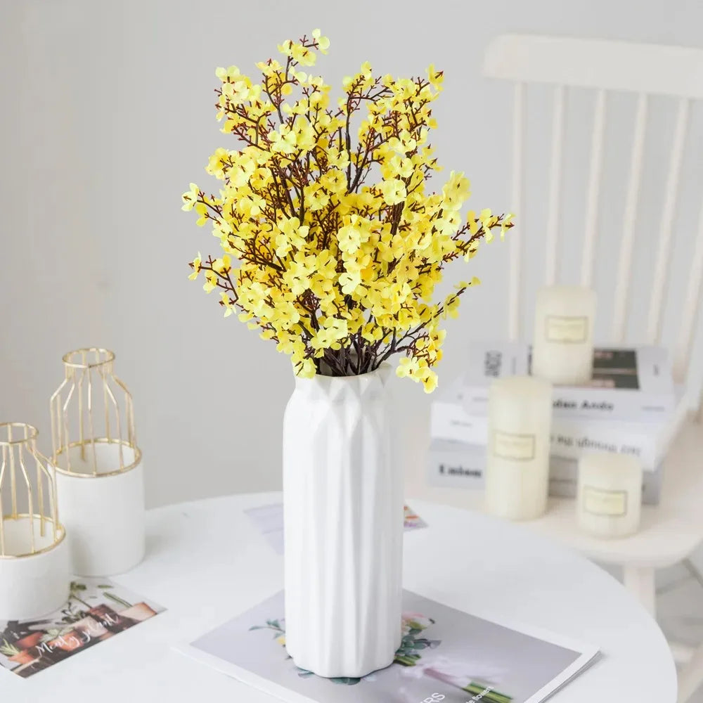 Artificial Cherry Blossoms – Silk Baby's Breath for Wedding Vase Decor