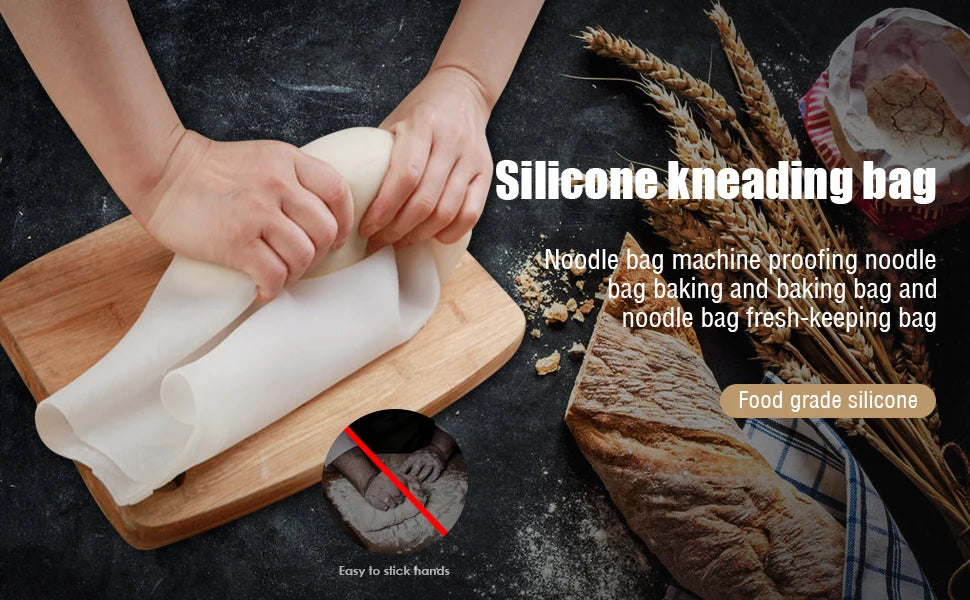 Silicone Dough Kneading Bag – Non-Stick Flour Mixer for Bread and Pizza